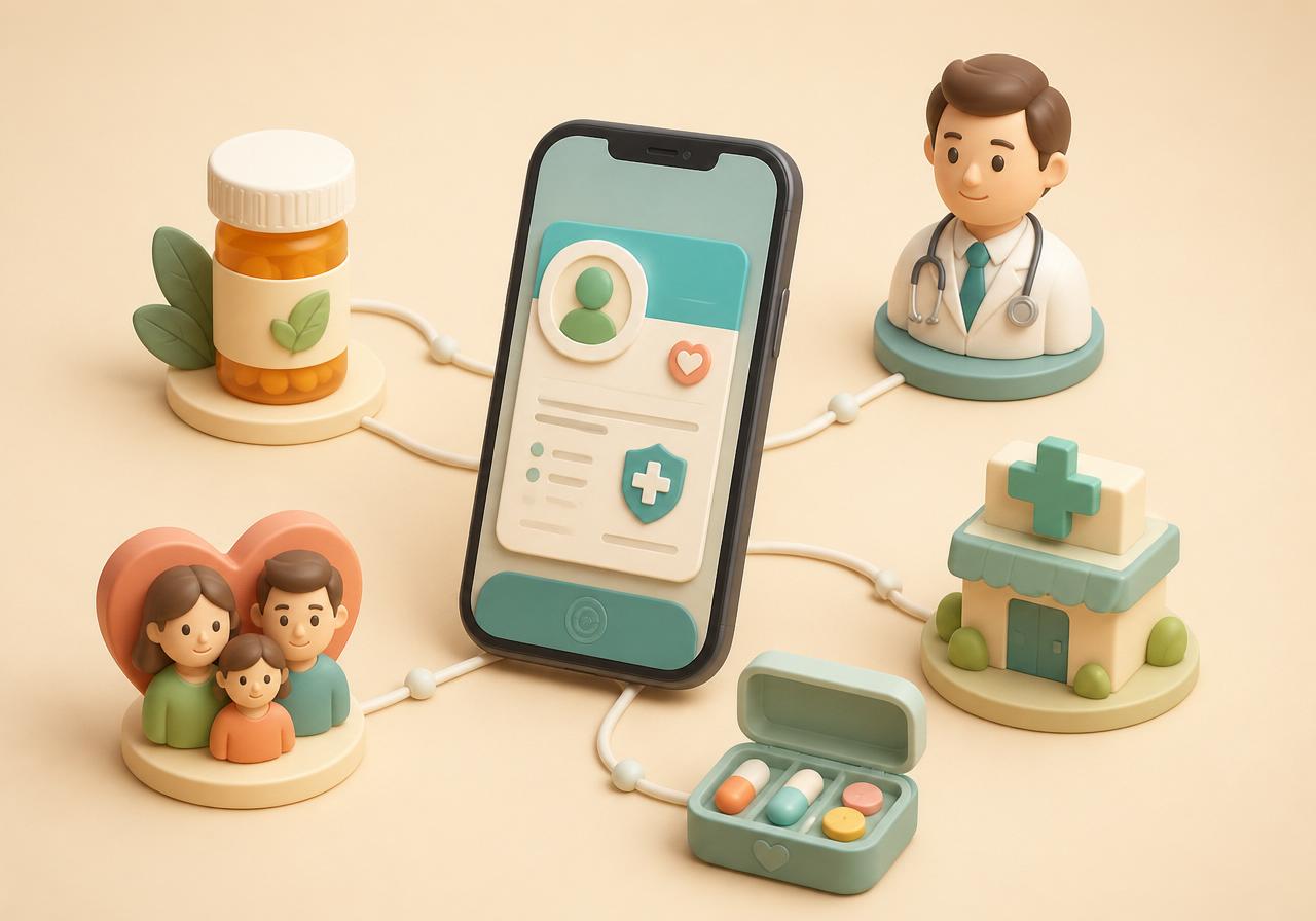 A calm pill organizer with assorted medications